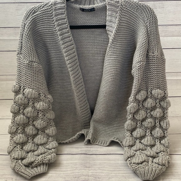 SHEIN Sweaters - SHEIN bubble sleeve cardigan